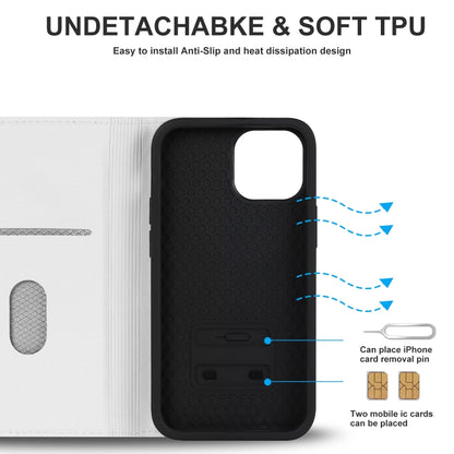 For iPhone 12 mini Rhombic MagSafe RFID Anti-Theft Wallet Leather Phone Case(White) by bashfashion