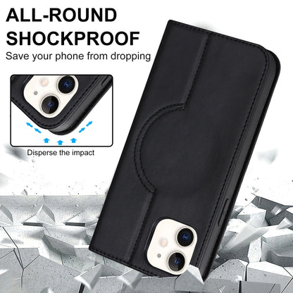 For iPhone 12 mini Rhombic MagSafe RFID Anti-Theft Wallet Leather Phone Case(Black) by bashfashion