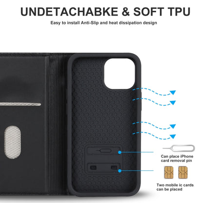 For iPhone 12 mini Rhombic MagSafe RFID Anti-Theft Wallet Leather Phone Case(Black) by bashfashion