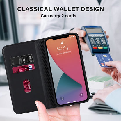 For iPhone 12 Pro Max Rhombic MagSafe RFID Anti-Theft Wallet Leather Phone Case(Black) by bashfashion