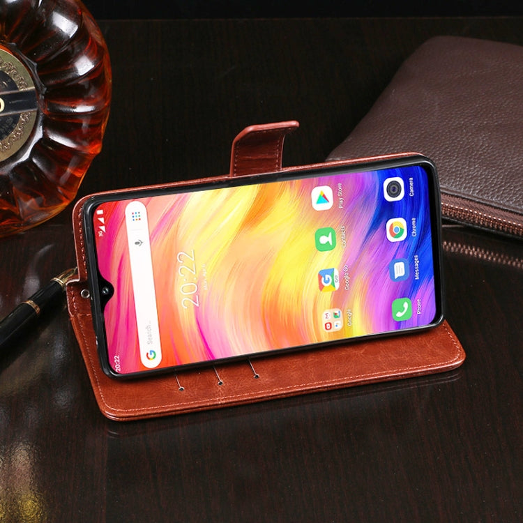 For Ulefone Note 7 idewei Crazy Horse Texture Horizontal Flip Leather Case with Holder & Card Slots & Wallet(Red) by idewei