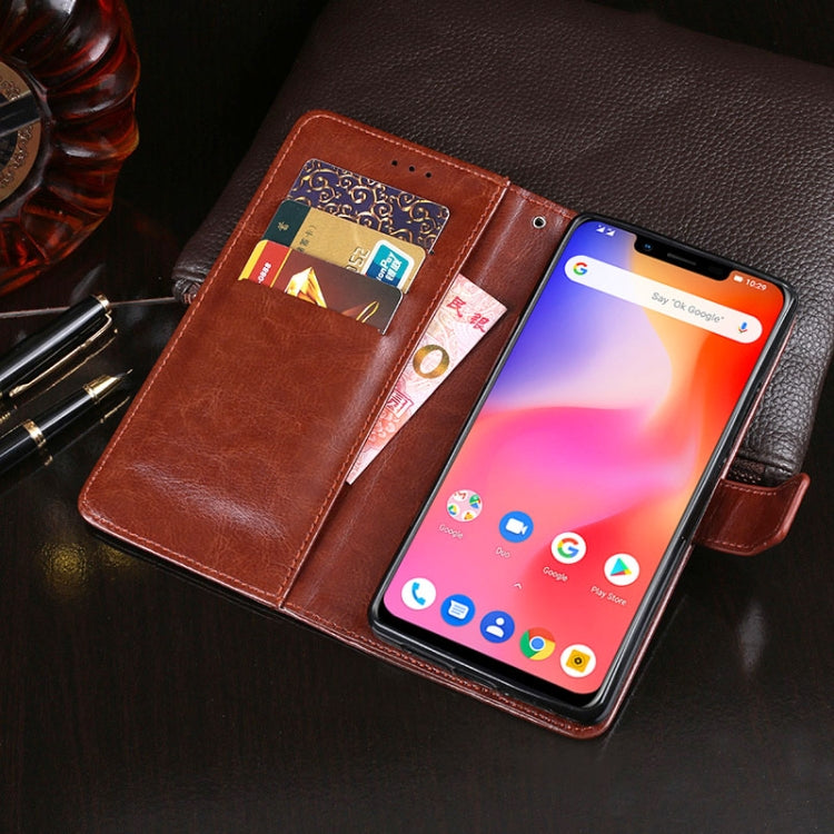 For Ulefone S10 Pro idewei Crazy Horse Texture Horizontal Flip Leather Case with Holder & Card Slots & Wallet(Red) by idewei