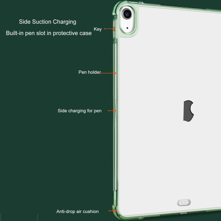 For iPad Air 2020 / 2022 10.9 3-fold Shockproof Smart Leather Tablet Case(Black) by bashfashion