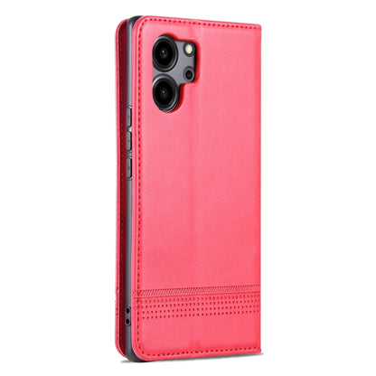 For Honor 80 SE AZNS Magnetic Calf Texture Flip Leather Phone Case(Red) by AZNS