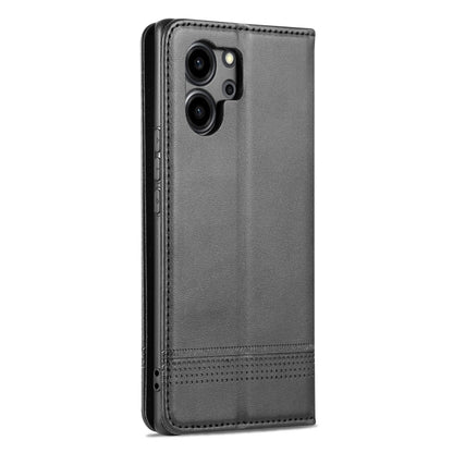 For Honor 80 SE AZNS Magnetic Calf Texture Flip Leather Phone Case(Black) by AZNS