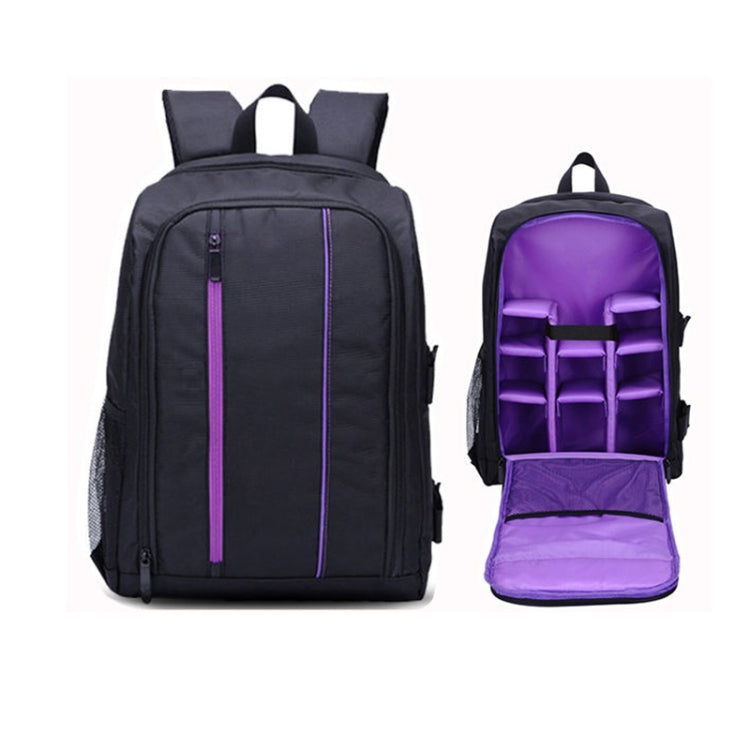 Outdoor Camera Backpack Waterproof Photography Camera Shoulders Bag, Size:45x32x18cm (Purple) by bashfashion