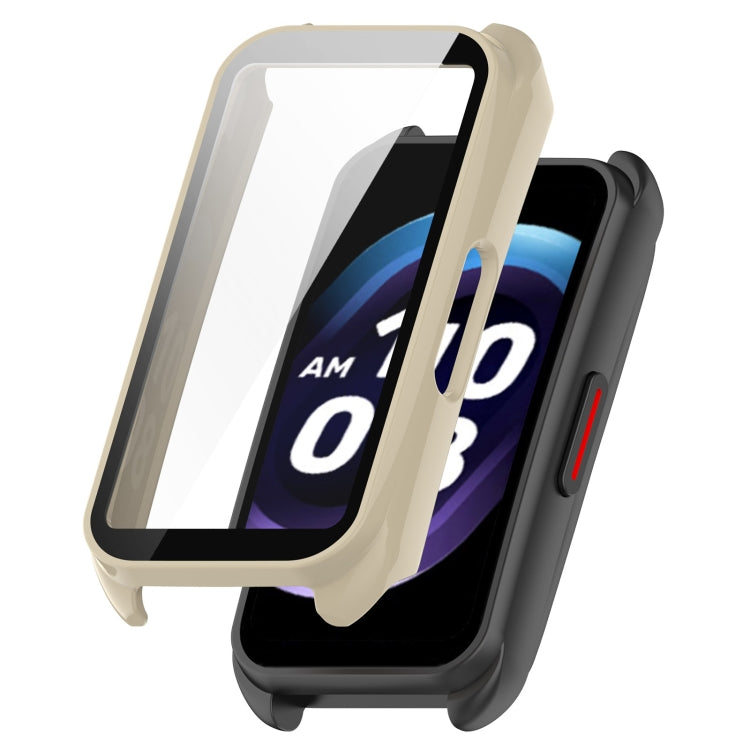 For Keep Band B5 / Band B4 PC + Tempered Film Integrated Watch Protective Case(Ivory White) by bashfashion