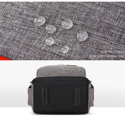 Small Waterproof Camera Backpack Shoulders SLR Camera Bag(Grey) by bashfashion