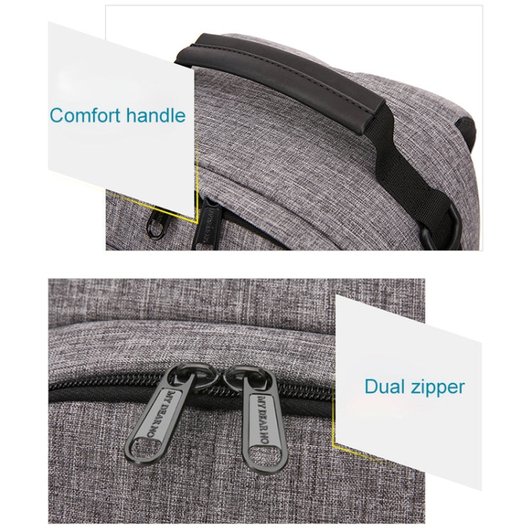 Small Waterproof Camera Backpack Shoulders SLR Camera Bag(Grey) by bashfashion