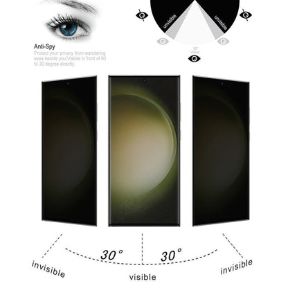 For Samsung Galaxy S23 Ultra 5G 3D Curved Edge Privacy Tempered Glass Film, Not Support Unlock by bashfashion
