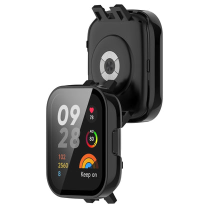 For Xiaomi Redmi Watch 3 PC + Tempered Film Integrated Watch Protective Case(Black) by bashfashion