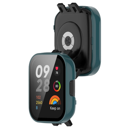 For Xiaomi Redmi Watch 3 PC + Tempered Film Integrated Watch Protective Case(Pine Green) by bashfashion