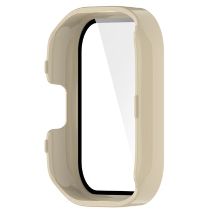 For Xiaomi Redmi Watch 3 PC + Tempered Film Integrated Watch Protective Case(Ivory White) by bashfashion