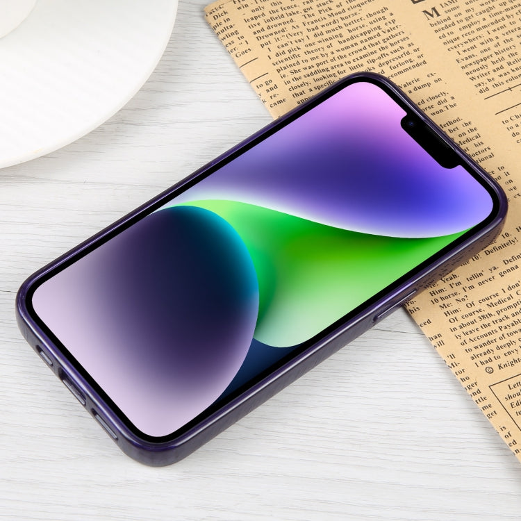 For iPhone 14 GEBEI MagSafe Magnetic Transparent Phone Case (Purple) by GEBEI