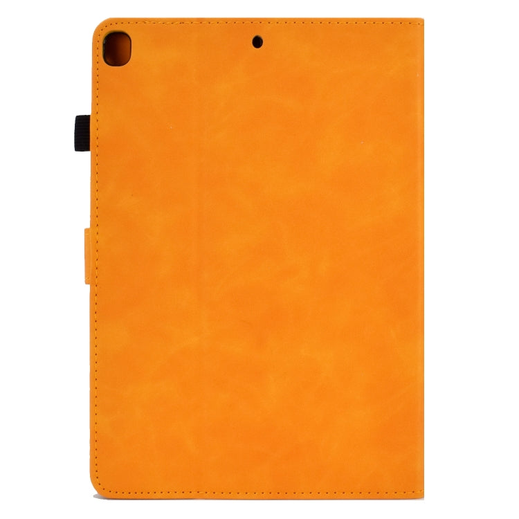 For Samsung Galaxy A7 Lite T220 / T225 Peony Butterfly Embossed Leather Tablet Case(Khaki) by bashfashion