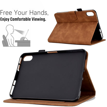 Peony Butterfly Embossed Leather Smart Tablet Case For iPad 2025 / 2022(Brown) by bashfashion