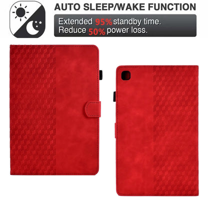 For iPad 10.2 2019 / 2020 / Air 10.5 2019 Rhombus Embossed Leather Smart Tablet Case(Red) by bashfashion