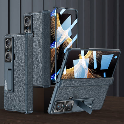 For Honor Magic VS GKK Magnetic Hinge Flip Leather Phone Case with Holder(Green) by GKK