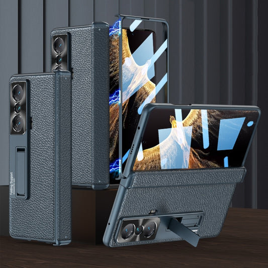 For Honor Magic VS GKK Magnetic Hinge Flip Leather Phone Case with Holder(Green) by GKK