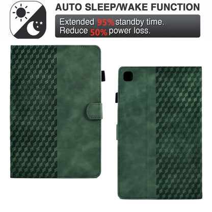 For Samsung Galaxy Tab S6 Lite P610 / P615 Rhombus Embossed Leather Smart Tablet Case(Green) by bashfashion