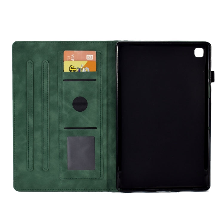 For Samsung Galaxy Tab S6 Lite P610 / P615 Rhombus Embossed Leather Smart Tablet Case(Green) by bashfashion