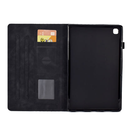 For Samsung Galaxy Tab S6 Lite P610 / P615 Rhombus Embossed Leather Smart Tablet Case(Black) by bashfashion