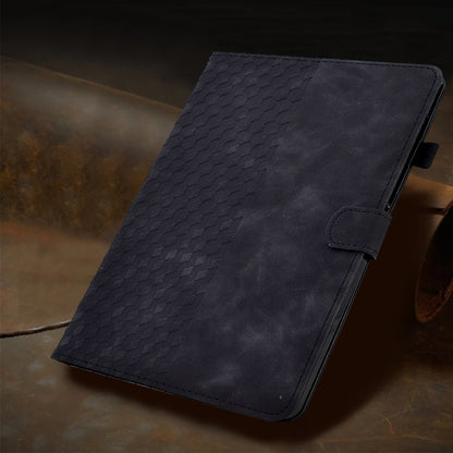 For Samsung Galaxy Tab S7 T870 / S8 X700 Rhombus Embossed Leather Smart Tablet Case(Black) by bashfashion