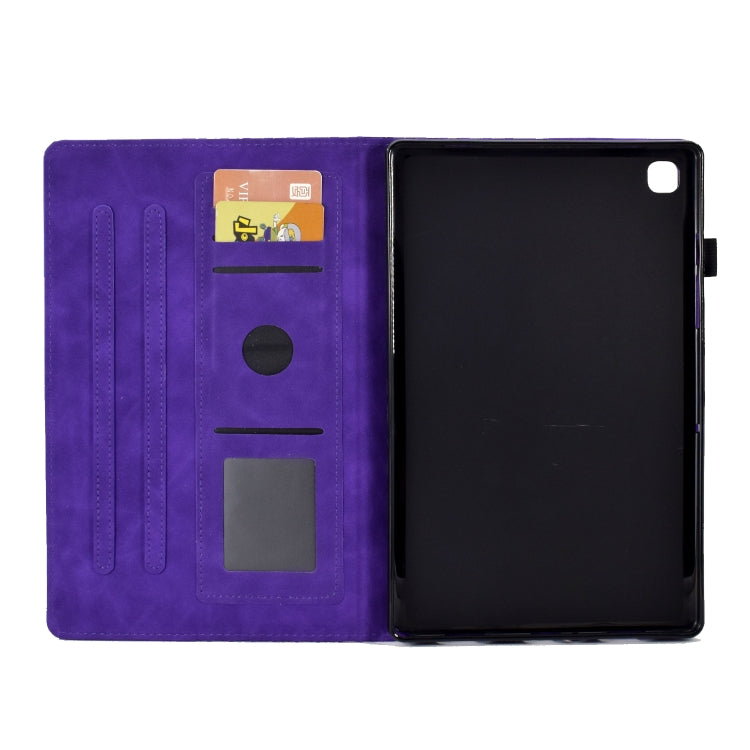 For Samsung Galaxy Tab A7 T500 / T505 2020 Rhombus Embossed Leather Smart Tablet Case(Purple) by bashfashion