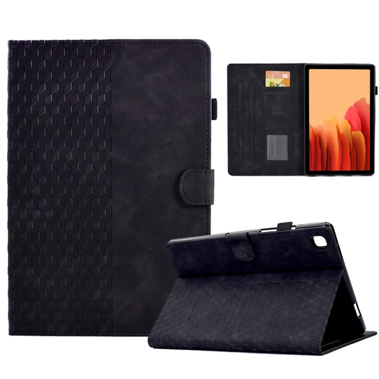 For Samsung Galaxy Tab A7 T500 / T505 2020 Rhombus Embossed Leather Smart Tablet Case(Black) by bashfashion