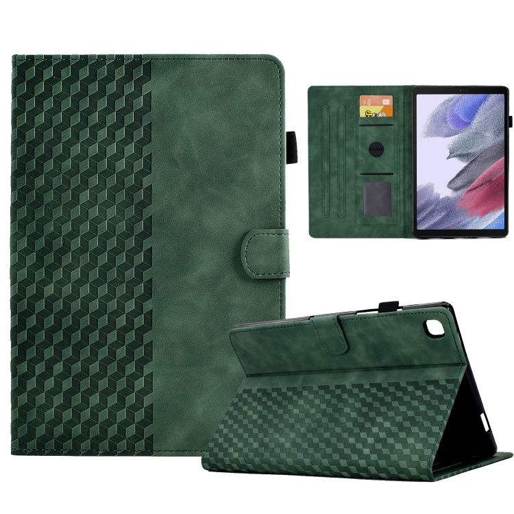 For Samsung Galaxy Tab A7 Lite T220 / T225 Rhombus Embossed Leather Tablet Case(Green) by bashfashion