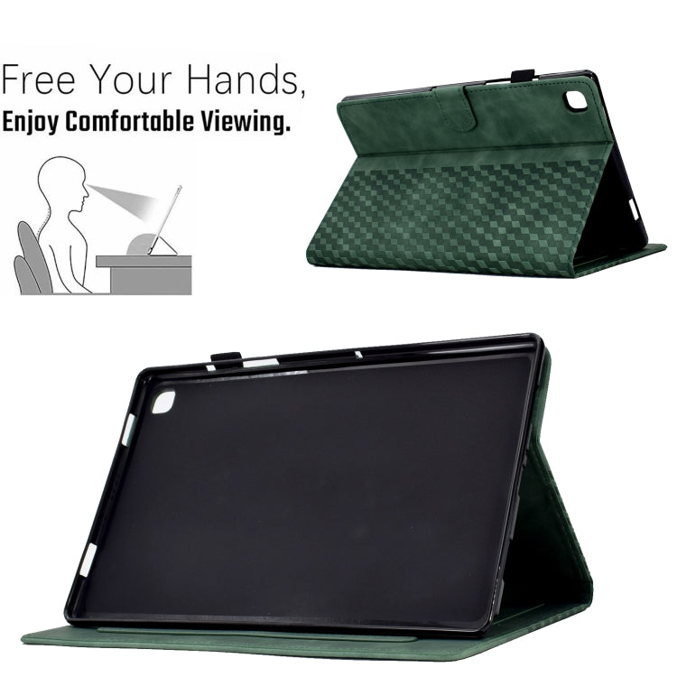 For Samsung Galaxy Tab A7 Lite T220 / T225 Rhombus Embossed Leather Tablet Case(Green) by bashfashion