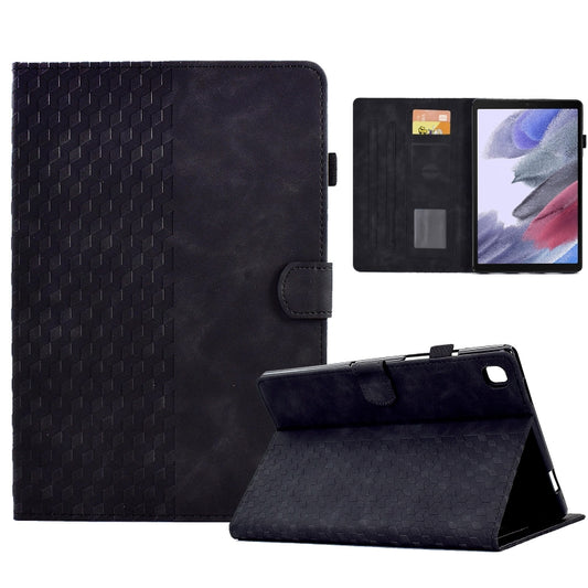 For Samsung Galaxy Tab A7 Lite T220 / T225 Rhombus Embossed Leather Tablet Case(Black) by bashfashion