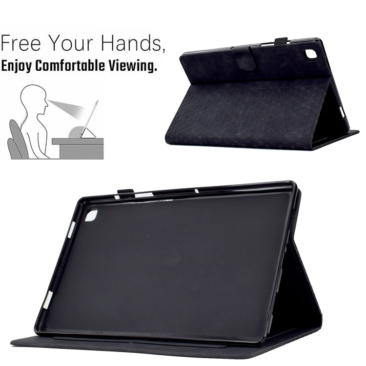 For Samsung Galaxy Tab A7 Lite T220 / T225 Rhombus Embossed Leather Tablet Case(Black) by bashfashion