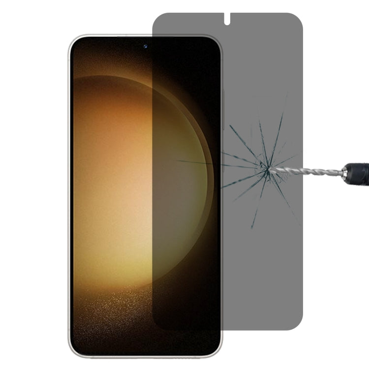 For Samsung Galaxy S23+ 5G Flat Surface Privacy Tempered Glass Film, Support Fingerprint Unlock by bashfashion