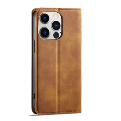 For iPhone 14 Forwenw Dream Series Oil Edge Strong Magnetism Leather Phone Case(Brown) by Forwenw