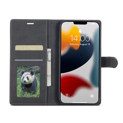 For iPhone 14 Pro Forwenw F1 Series Matte Strong Magnetism Leather Phone Case(Black) by Forwenw