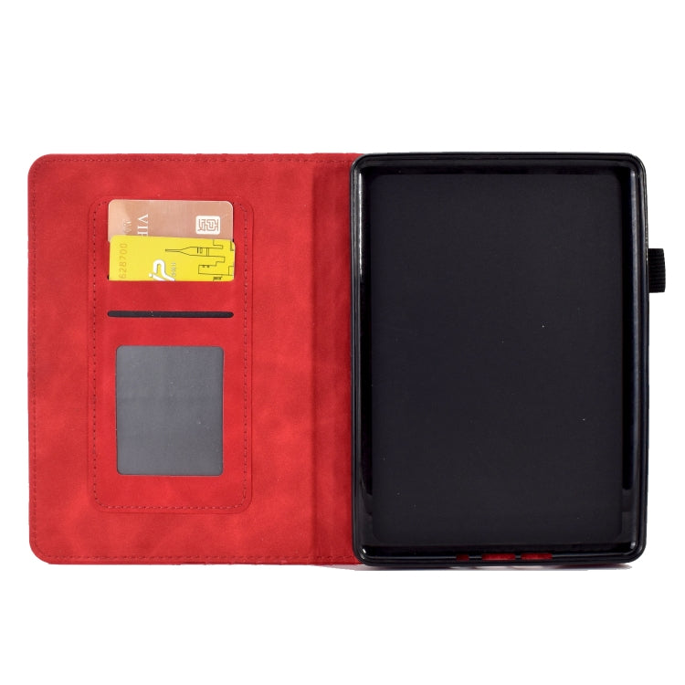 For Amazon Kindle PaperWhite 4 / 3 / 2 / 1 Rhombus Embossed Leather Tablet Case(Red) by bashfashion