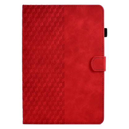 For Amazon Kindle Fire HD8 2020 Rhombus Embossed Leather Tablet Case(Red) by bashfashion