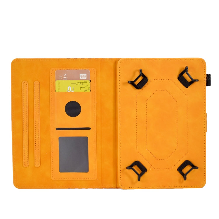 For 8.0 inch Universal Tablet Rhombus Embossed Leather Case(Khaki) by bashfashion