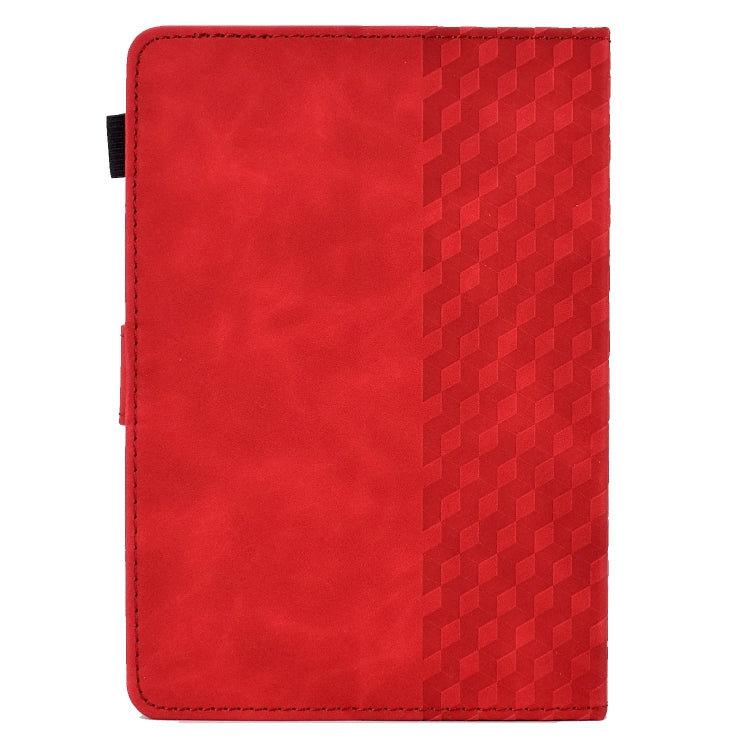 For 10.0 inch Universal Tablet Rhombus Embossed Leather Case(Red) by bashfashion