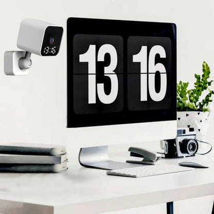 DP27 1080P Clock Plug Card WiFi Camera, Support Two-way Voice Intercom & Mobile Monitoring, Specification:US Plug(White) by bashfashion