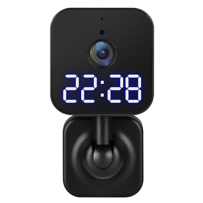 DP27 1080P Clock Plug Card WiFi Camera, Support Two-way Voice Intercom & Mobile Monitoring, Specification:EU Plug(Black) by bashfashion