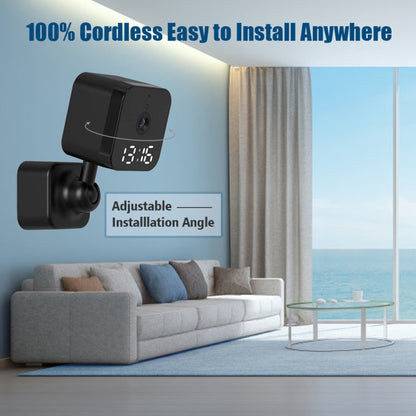 DP27 1080P Clock Plug Card WiFi Camera, Support Two-way Voice Intercom & Mobile Monitoring, Specification:EU Plug(Black) by bashfashion