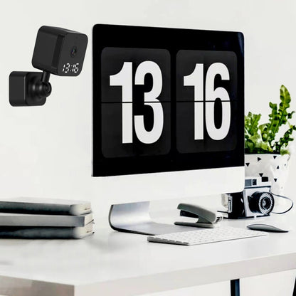 DP27 1080P Clock Plug Card WiFi Camera, Support Two-way Voice Intercom & Mobile Monitoring, Specification:EU Plug(Black) by bashfashion