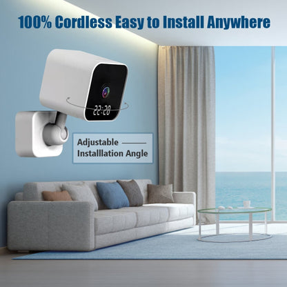 DP27 1080P Clock Plug Card WiFi Camera, Support Two-way Voice Intercom & Mobile Monitoring, Specification:EU Plug(White) by bashfashion