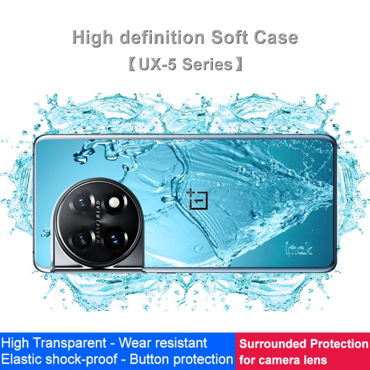 For OnePlus 11 5G IMAK UX-5 Series Transparent Shockproof TPU Protective Case by imak
