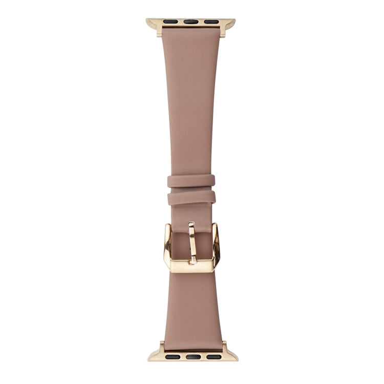Silk Leather Watch Band For Apple Watch Ultra 49mm&Watch Ultra 2 49mm / Series 9&8&7 45mm / SE 3&SE 2&6&SE&5&4 44mm / 3&2&1 42mm(Lotus Pink) by bashfashion