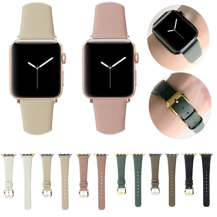 Silk Leather Watch Band For Apple Watch Ultra 49mm&Watch Ultra 2 49mm / Series 9&8&7 45mm / SE 3&SE 2&6&SE&5&4 44mm / 3&2&1 42mm(Lotus Pink) by bashfashion