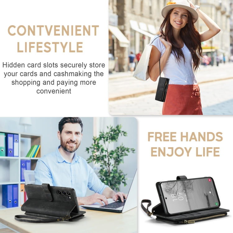 For Samsung Galaxy S23+ 5G CaseMe C30 Multifunctional Leather Phone Case(Black) by CaseMe