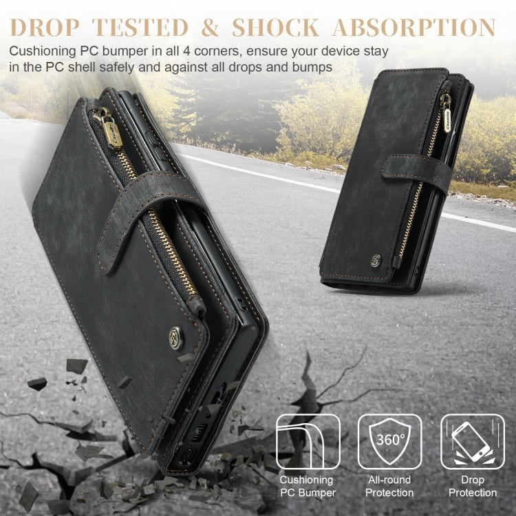 For Samsung Galaxy S23 Ultra 5G CaseMe C30 Multifunctional Leather Phone Case(Black) by CaseMe